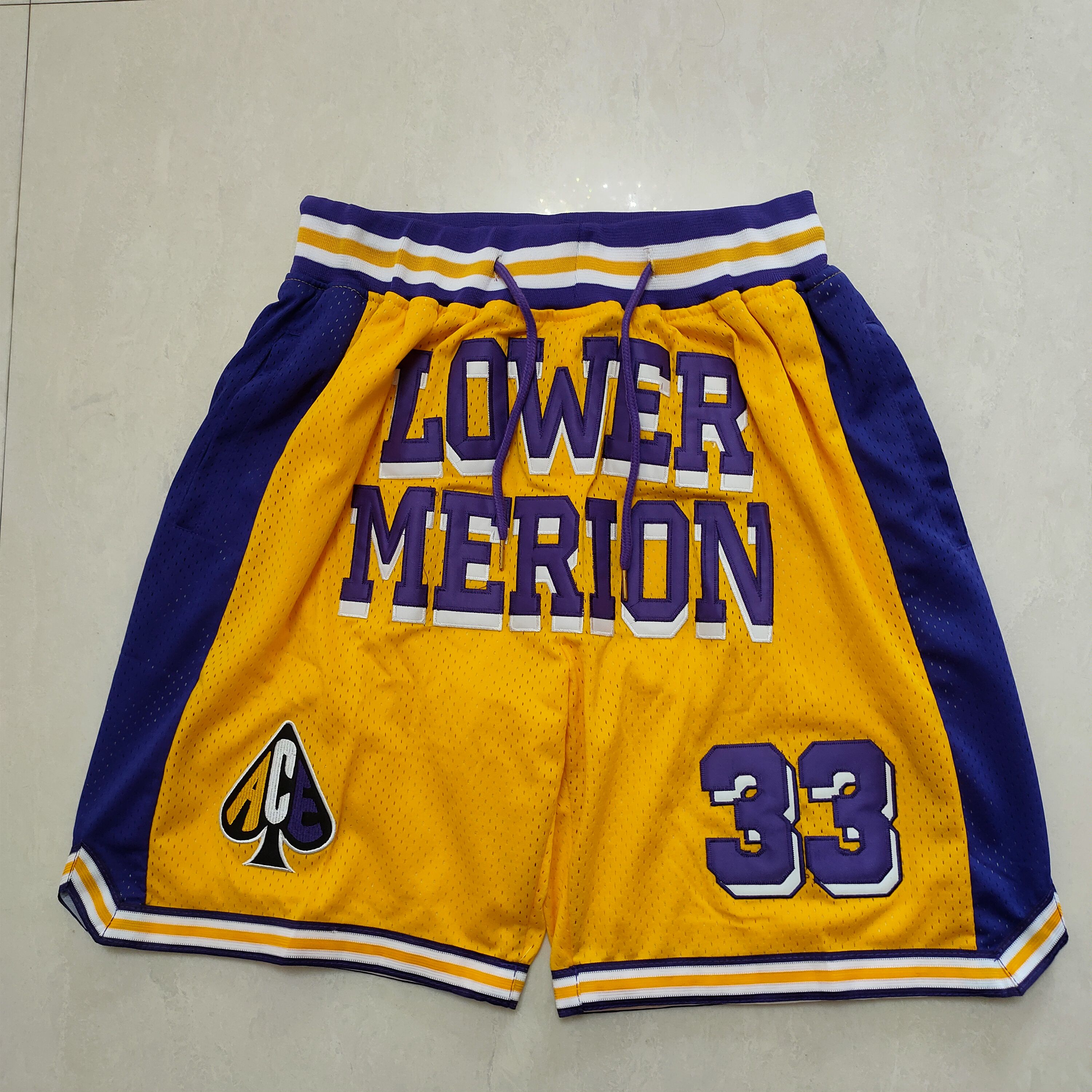 Men NBA Yellow Shorts 202302184->more jerseys->NBA Jersey